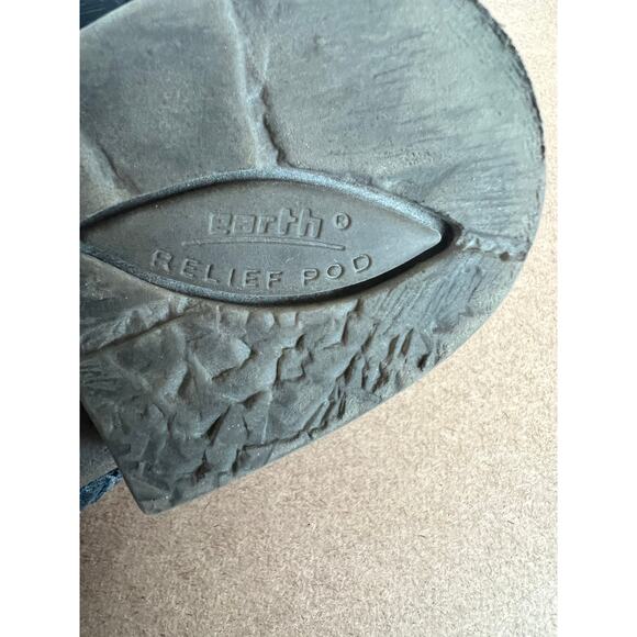 Earth Boone Navy Blue Gray Suede Lace Up and Zip Ankle Bootie Comfort Boots 7.5 - Picture 13 of 13